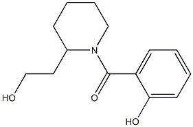 2-{[2-(2-hydroxyethyl)piperidin-1-yl]carbonyl}phenol 结构式