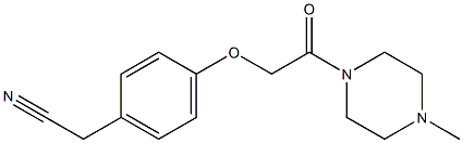 2-{4-[2-(4-methylpiperazin-1-yl)-2-oxoethoxy]phenyl}acetonitrile 结构式