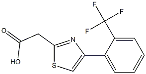 2-{4-[2-(trifluoromethyl)phenyl]-1,3-thiazol-2-yl}acetic acid 结构式