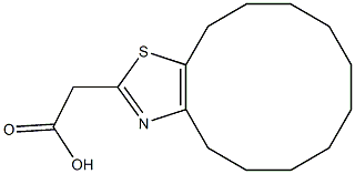 2-{4H,5H,6H,7H,8H,9H,10H,11H,12H,13H-cyclododeca[d][1,3]thiazol-2-yl}acetic acid 结构式