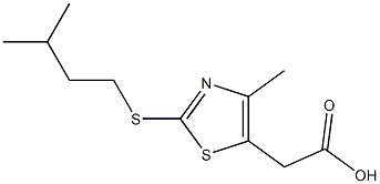 2-{4-methyl-2-[(3-methylbutyl)sulfanyl]-1,3-thiazol-5-yl}acetic acid 结构式