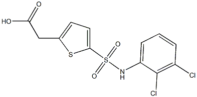 2-{5-[(2,3-dichlorophenyl)sulfamoyl]thiophen-2-yl}acetic acid 结构式