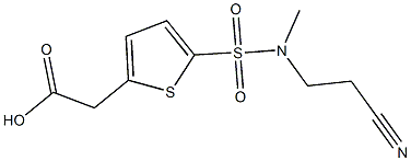 2-{5-[(2-cyanoethyl)(methyl)sulfamoyl]thiophen-2-yl}acetic acid 结构式