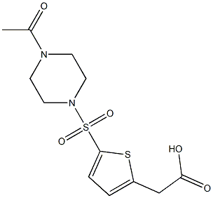 2-{5-[(4-acetylpiperazine-1-)sulfonyl]thiophen-2-yl}acetic acid 结构式
