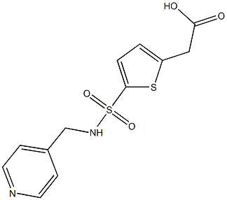 2-{5-[(pyridin-4-ylmethyl)sulfamoyl]thiophen-2-yl}acetic acid 结构式