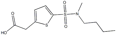 2-{5-[butyl(methyl)sulfamoyl]thiophen-2-yl}acetic acid 结构式