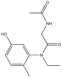 2-acetamido-N-ethyl-N-(5-hydroxy-2-methylphenyl)acetamide 结构式