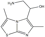 2-amino-1-(3,6-dimethylimidazo[2,1-b][1,3]thiazol-5-yl)ethanol 结构式