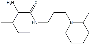 2-amino-3-methyl-N-[3-(2-methylpiperidin-1-yl)propyl]pentanamide 结构式