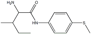 2-amino-3-methyl-N-[4-(methylthio)phenyl]pentanamide 结构式