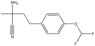 2-amino-4-[4-(difluoromethoxy)phenyl]-2-methylbutanenitrile 结构式