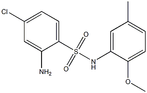 2-amino-4-chloro-N-(2-methoxy-5-methylphenyl)benzene-1-sulfonamide 结构式