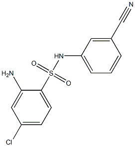 2-amino-4-chloro-N-(3-cyanophenyl)benzene-1-sulfonamide 结构式