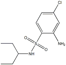 2-amino-4-chloro-N-(pentan-3-yl)benzene-1-sulfonamide 结构式