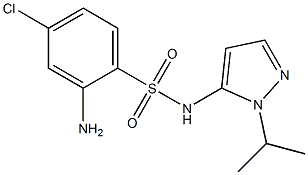 2-amino-4-chloro-N-[1-(propan-2-yl)-1H-pyrazol-5-yl]benzene-1-sulfonamide 结构式