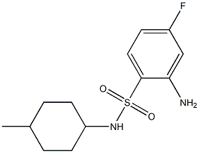 2-amino-4-fluoro-N-(4-methylcyclohexyl)benzene-1-sulfonamide 结构式
