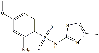 2-amino-4-methoxy-N-(4-methyl-1,3-thiazol-2-yl)benzene-1-sulfonamide 结构式