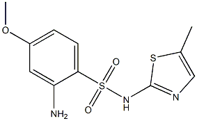 2-amino-4-methoxy-N-(5-methyl-1,3-thiazol-2-yl)benzene-1-sulfonamide 结构式