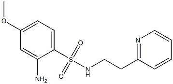 2-amino-4-methoxy-N-[2-(pyridin-2-yl)ethyl]benzene-1-sulfonamide 结构式