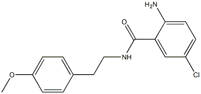 2-amino-5-chloro-N-[2-(4-methoxyphenyl)ethyl]benzamide 结构式