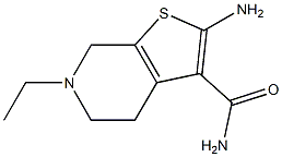 2-amino-6-ethyl-4,5,6,7-tetrahydrothieno[2,3-c]pyridine-3-carboxamide 结构式