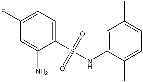 2-amino-N-(2,5-dimethylphenyl)-4-fluorobenzene-1-sulfonamide 结构式