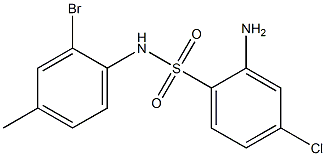 2-amino-N-(2-bromo-4-methylphenyl)-4-chlorobenzene-1-sulfonamide 结构式