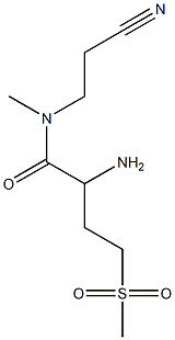 2-amino-N-(2-cyanoethyl)-4-methanesulfonyl-N-methylbutanamide 结构式