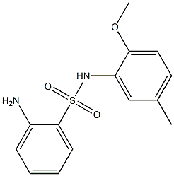 2-amino-N-(2-methoxy-5-methylphenyl)benzene-1-sulfonamide 结构式