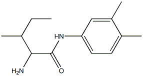 2-amino-N-(3,4-dimethylphenyl)-3-methylpentanamide 结构式