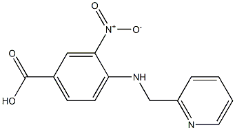 3-nitro-4-[(pyridin-2-ylmethyl)amino]benzoic acid 结构式