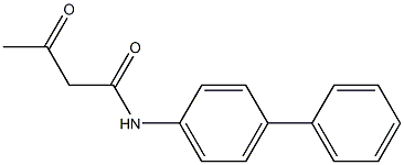 3-oxo-N-(4-phenylphenyl)butanamide 结构式