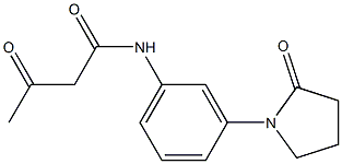 3-oxo-N-[3-(2-oxopyrrolidin-1-yl)phenyl]butanamide 结构式