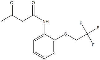 3-oxo-N-{2-[(2,2,2-trifluoroethyl)sulfanyl]phenyl}butanamide 结构式