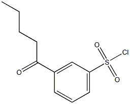3-pentanoylbenzene-1-sulfonyl chloride 结构式