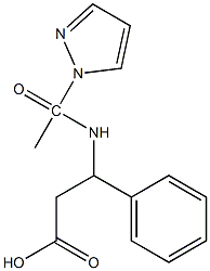 3-phenyl-3-[1-(1H-pyrazol-1-yl)acetamido]propanoic acid 结构式