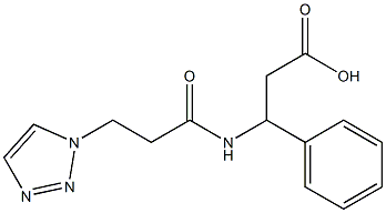 3-phenyl-3-[3-(1H-1,2,3-triazol-1-yl)propanamido]propanoic acid 结构式
