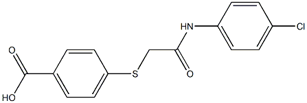 4-({[(4-chlorophenyl)carbamoyl]methyl}sulfanyl)benzoic acid 结构式