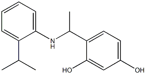 4-(1-{[2-(propan-2-yl)phenyl]amino}ethyl)benzene-1,3-diol 结构式