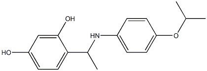 4-(1-{[4-(propan-2-yloxy)phenyl]amino}ethyl)benzene-1,3-diol 结构式