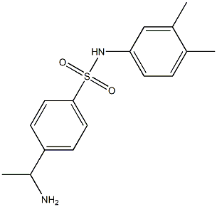 4-(1-aminoethyl)-N-(3,4-dimethylphenyl)benzene-1-sulfonamide 结构式