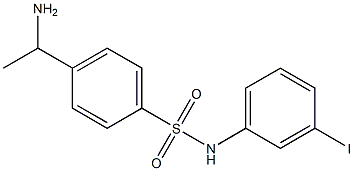 4-(1-aminoethyl)-N-(3-iodophenyl)benzene-1-sulfonamide 结构式