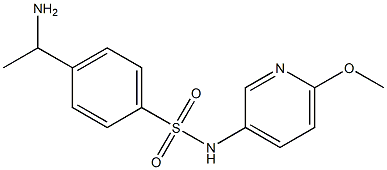 4-(1-aminoethyl)-N-(6-methoxypyridin-3-yl)benzene-1-sulfonamide 结构式