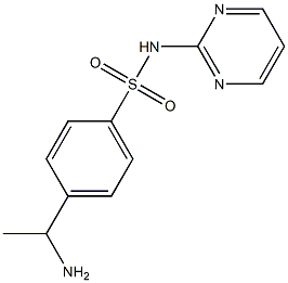 4-(1-aminoethyl)-N-(pyrimidin-2-yl)benzene-1-sulfonamide 结构式