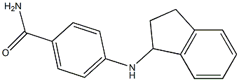 4-(2,3-dihydro-1H-inden-1-ylamino)benzamide 结构式
