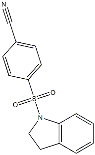 4-(2,3-dihydro-1H-indol-1-ylsulfonyl)benzonitrile 结构式