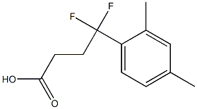 4-(2,4-dimethylphenyl)-4,4-difluorobutanoic acid 结构式