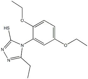 4-(2,5-diethoxyphenyl)-5-ethyl-4H-1,2,4-triazole-3-thiol 结构式