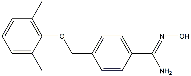 4-(2,6-dimethylphenoxymethyl)-N'-hydroxybenzene-1-carboximidamide 结构式