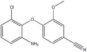 4-(2-amino-6-chlorophenoxy)-3-methoxybenzonitrile 结构式